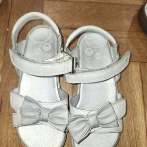 Stride Rite sandals with silver bow 11 m/w